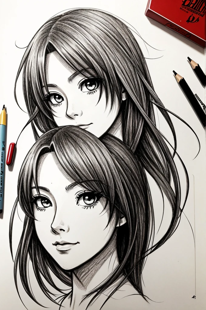 An anime drawing female