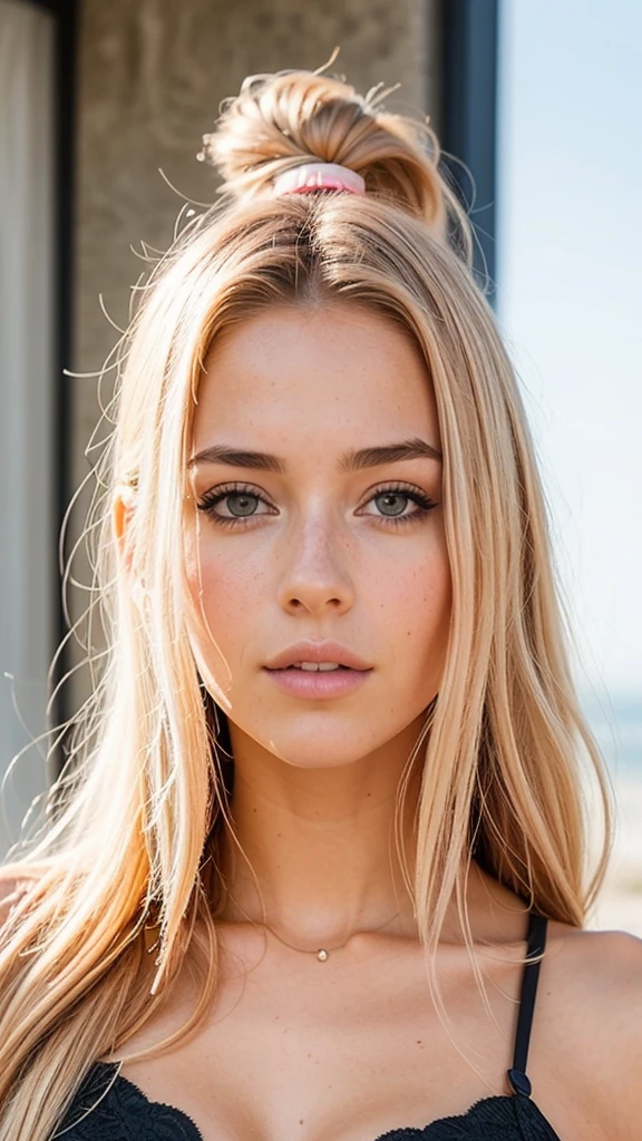 femme blonde photo pour instagrame