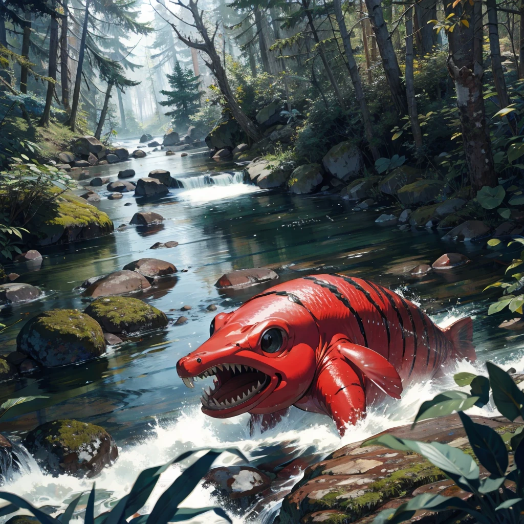 river creature in the forest