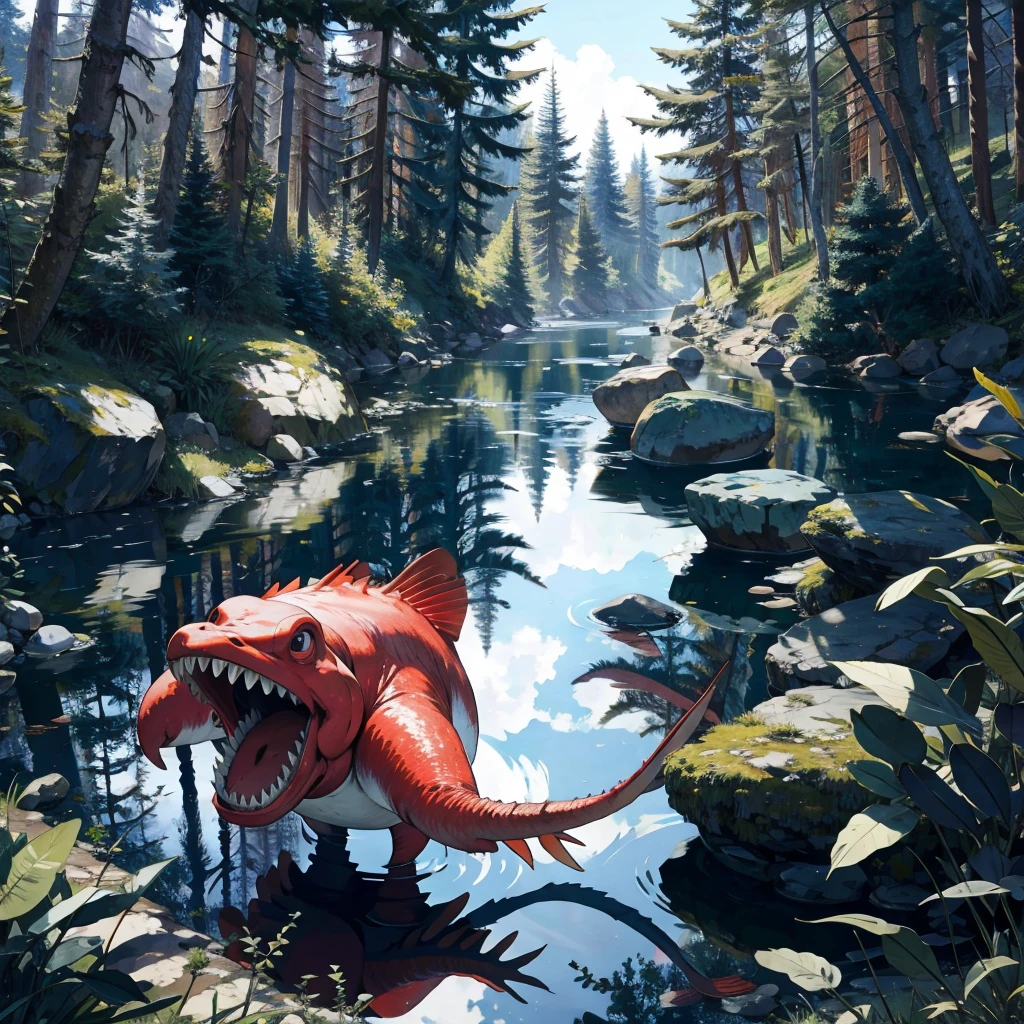 river creature in the forest