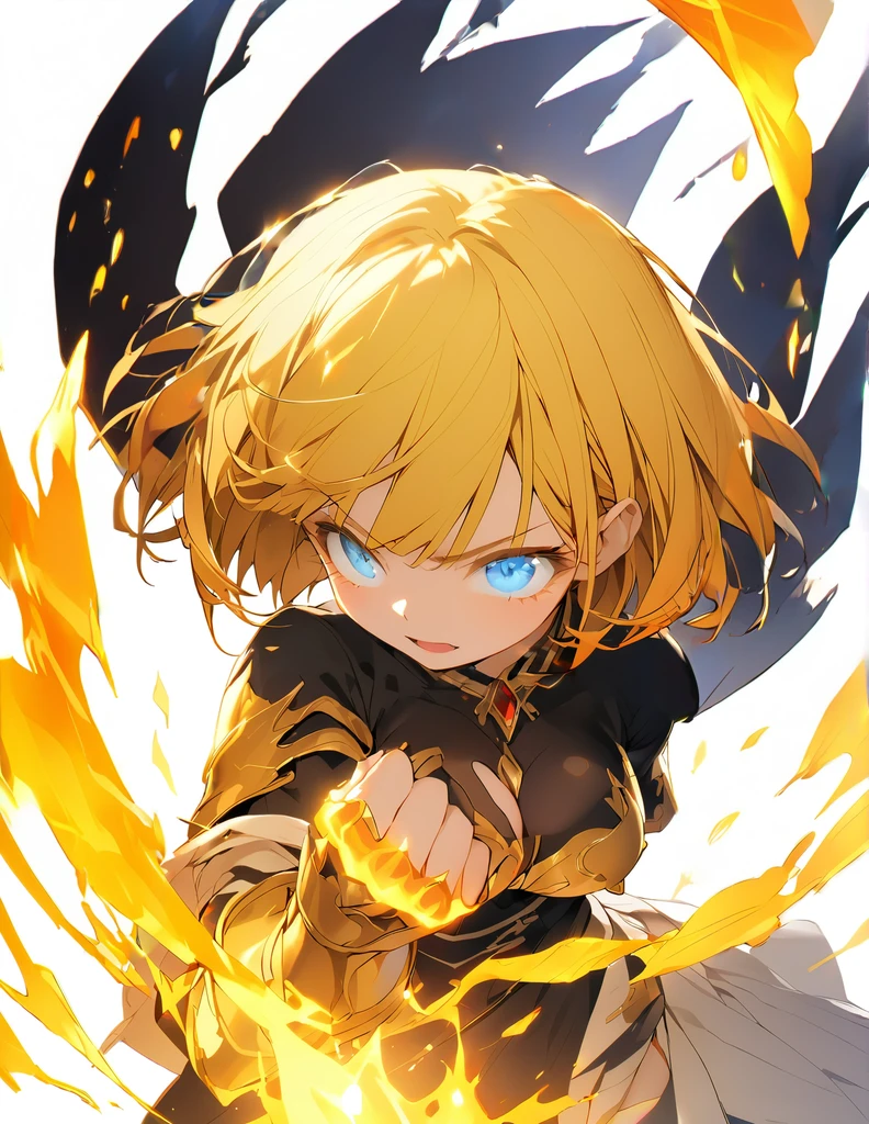 Shining golden flame