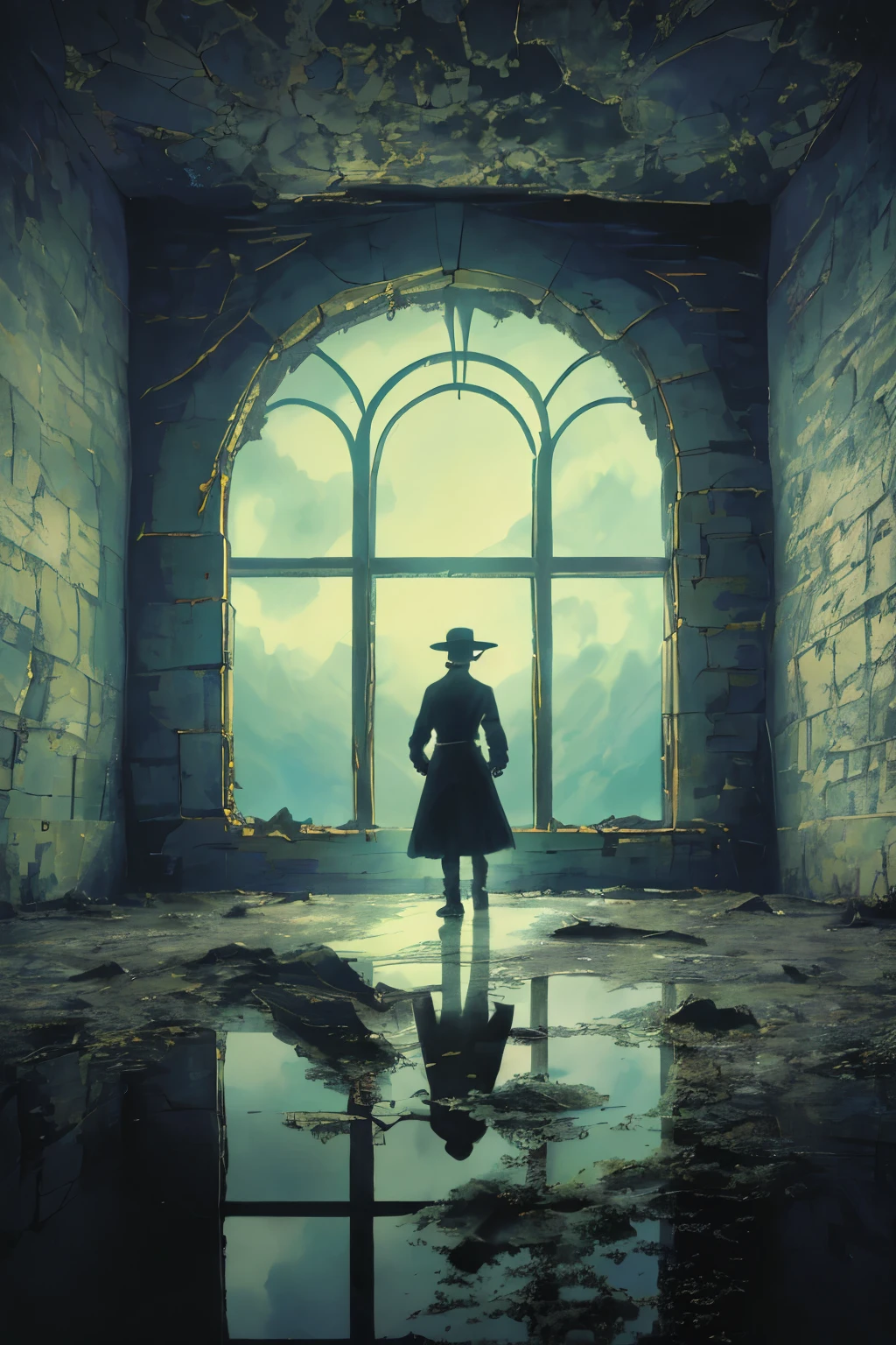 In the midst of their expedition, the friends stumble upon a desolate chamber adorned with badly damaged walls, their once grandiose stature now a haunting reminder of times past. Intricate cracks run like veins across the walls, casting eerie shadows that dance with the flickering light. As they peer into the room, one friend notices an antiquated mirror propped against the far wall. Upon catching the reflection, a chill runs down their spine as they discern the ghostly silhouette of a figure shrouded in mist. This fleeting apparition, captured in the mirror, set against the eerie backdrop of the damaged room, serves as a testament to the mysterious and