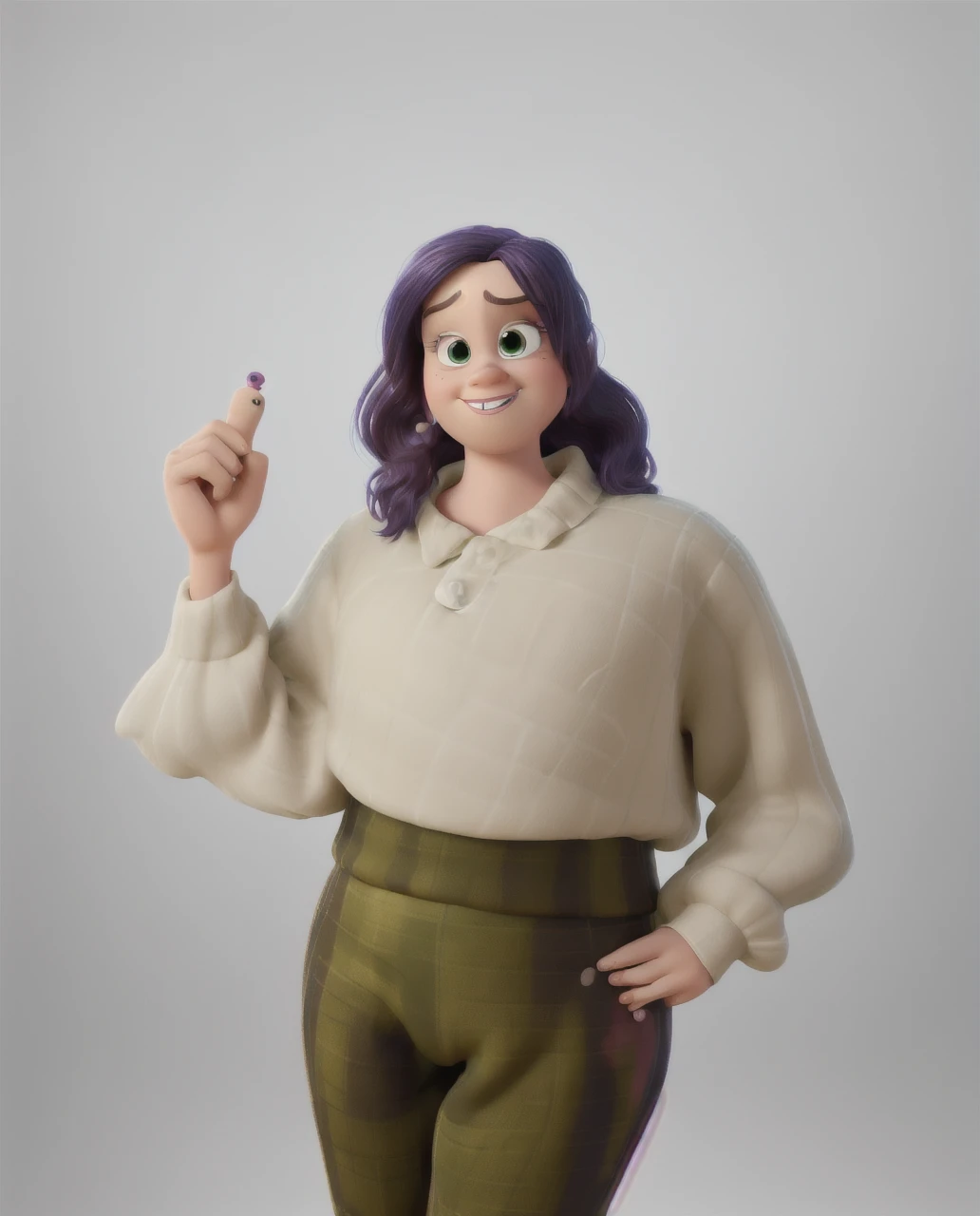 Pixar-style animated character/Disney. Maintain your main facial and body features, just like the colors of your hair, eye and clothes.