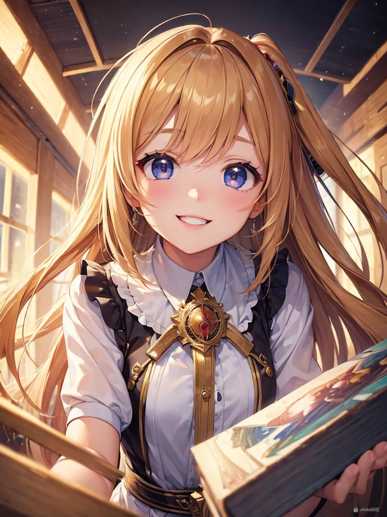 (masterpiece:1.5),(Beat quality),(high res),1girl solo,beautiful face,smile(shining eyes),light effects,チアガール
