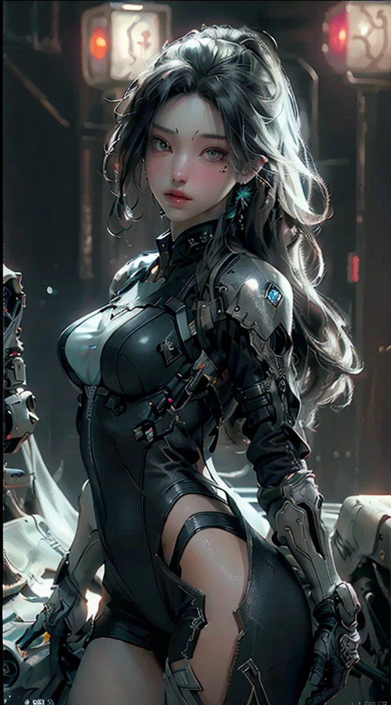 ((Best quality)), ((masterpiece)), (detailed:1.4), 3D, an image of a beautiful cyberpunk female,HDR (High Dynamic Range),Ray Tracing,NVIDIA RTX,Super-Resolution,Unreal 5,Subsurface scattering,PBR Texturing,Post-processing,Anisotropic Filtering,Depth-of-field,Maximum clarity and sharpness,Multi-layered textures,Albedo and Specular maps,Surface shading,Accurate simulation of light-material interaction,Perfect proportions,Octane Render,Two-tone lighting,Wide aperture,Low ISO,White balance,Rule of thirds,8K RAW,