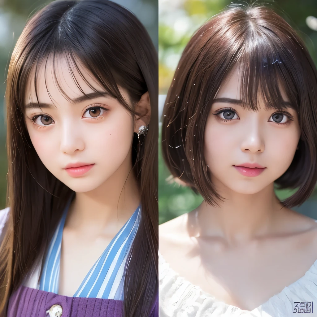 NSFW, 8k, High-level, absurd, masterpiece, best quality, primitive, very detailed CG, very detailed wallpaper, perfect lighting, Extremely detailed (((The personifying " NOGIZAKA46 " as a Little Girl))), MysticSight, Tyndall effect, Tyndall scattering, Studio gray background with (many Dazzling RainbowColor particles BokeH:1.28), (RoundlyButts, ThighGap), (Exposed:0.4), (Assfocus with looking ahead), BREAK (NOGIZAKA face variations) Extremely Detailed very KAWAII face variations, perfect anatomy, Childish, captivating gaze, elaborate detailed Eyes with (sparkling highlights:1.28), long eyelashes、Glossy RED Lips with beautiful details, Coquettish tongue, Rosy cheeks, Radiant PearlSkin with clear transparency . { (Dynamic LifeLike expressions:1.4) | :d) }, (large eyes:-1) .