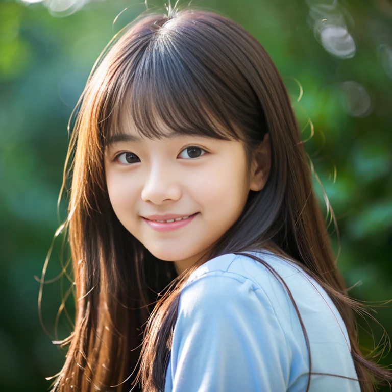 girl、A shy smile、