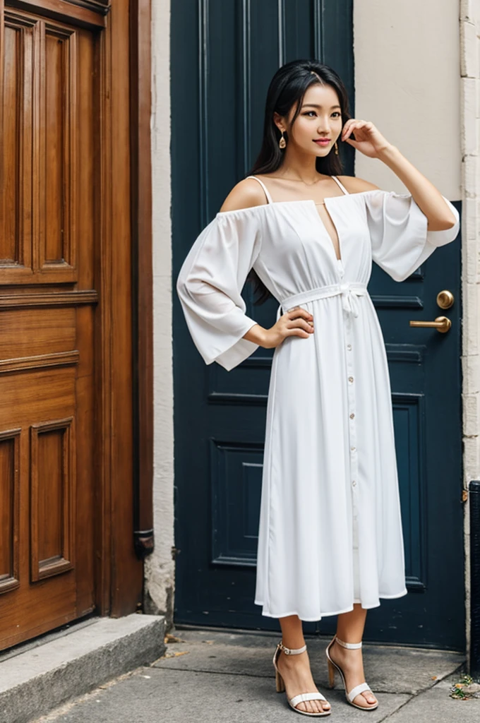 Convert a white dress to black