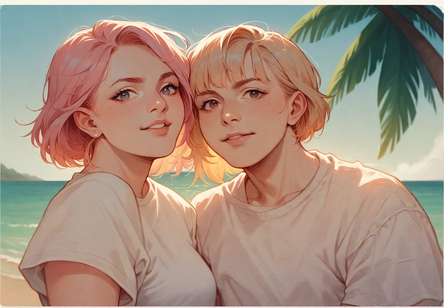Women face the sky