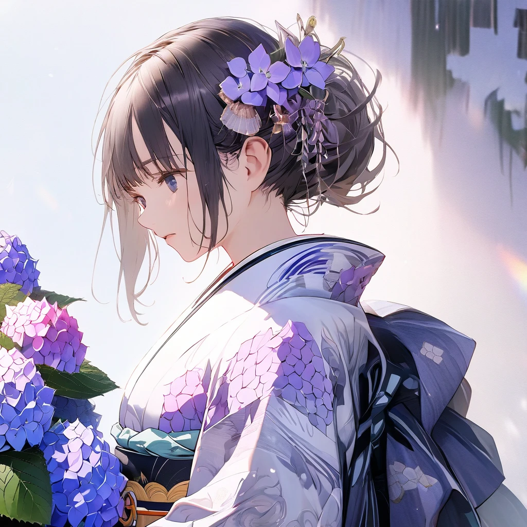 (Hydrangeas:1.5), a beautiful girl, beautiful sky, detailed details, a large sky, a full-body image, detailed colors, dynamic angles, a beautiful Japanese kimono, BREAK ,quality\(8k,wallpaper of extremely detailed CG unit, ​masterpiece,hight resolution,top-quality,top-quality real texture skin,hyper realisitic,increase the resolution,RAW photos,best qualtiy,highly detailed,the wallpaper,cinematic lighting,ray trace,golden ratio\),
