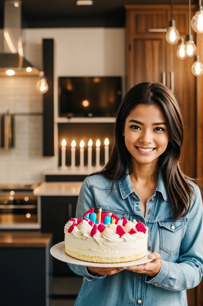 person holding birthday cake