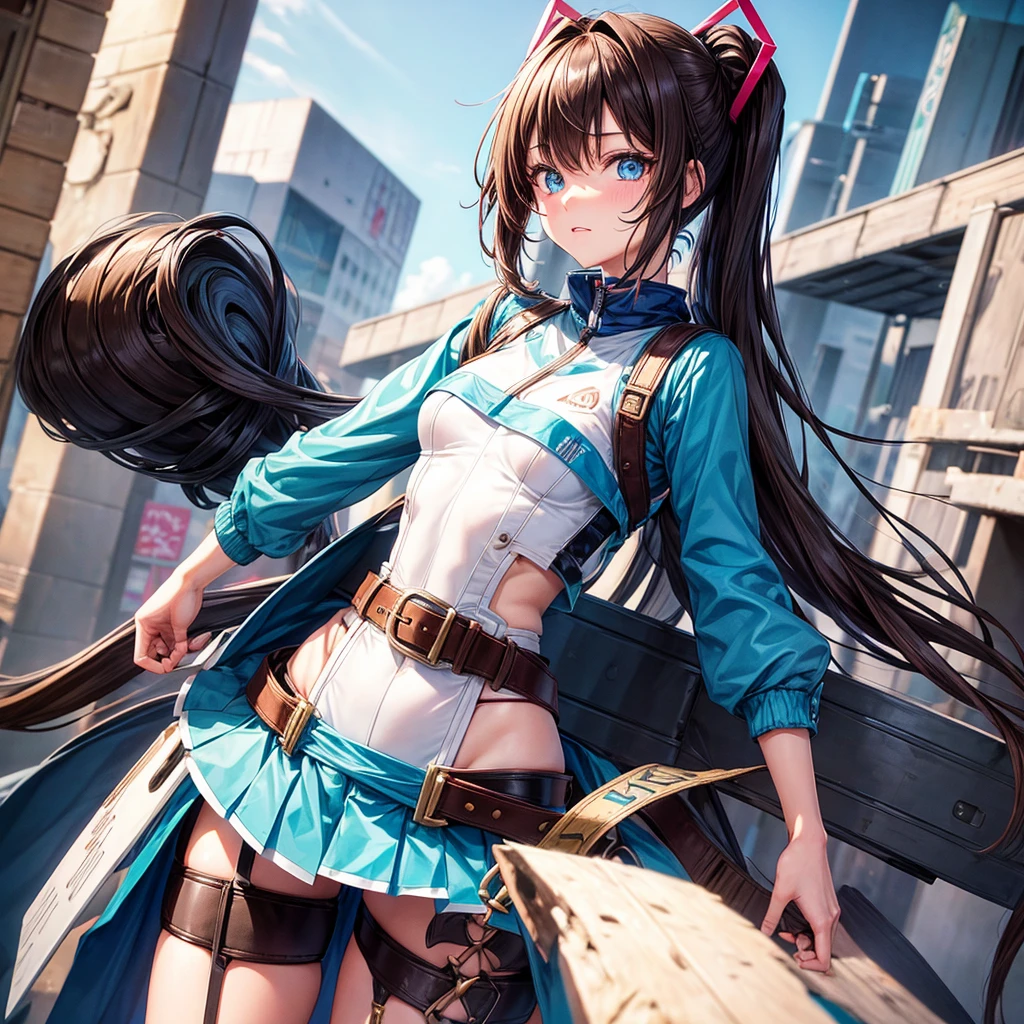 Nakano miku Girl with blue eyes, straight brown hair with a streak covering part of her left eye - Height: 165 cm - Weight: 51 kg - Bust: 89 cm - Belt: 56 cm - Hip: 83 cm