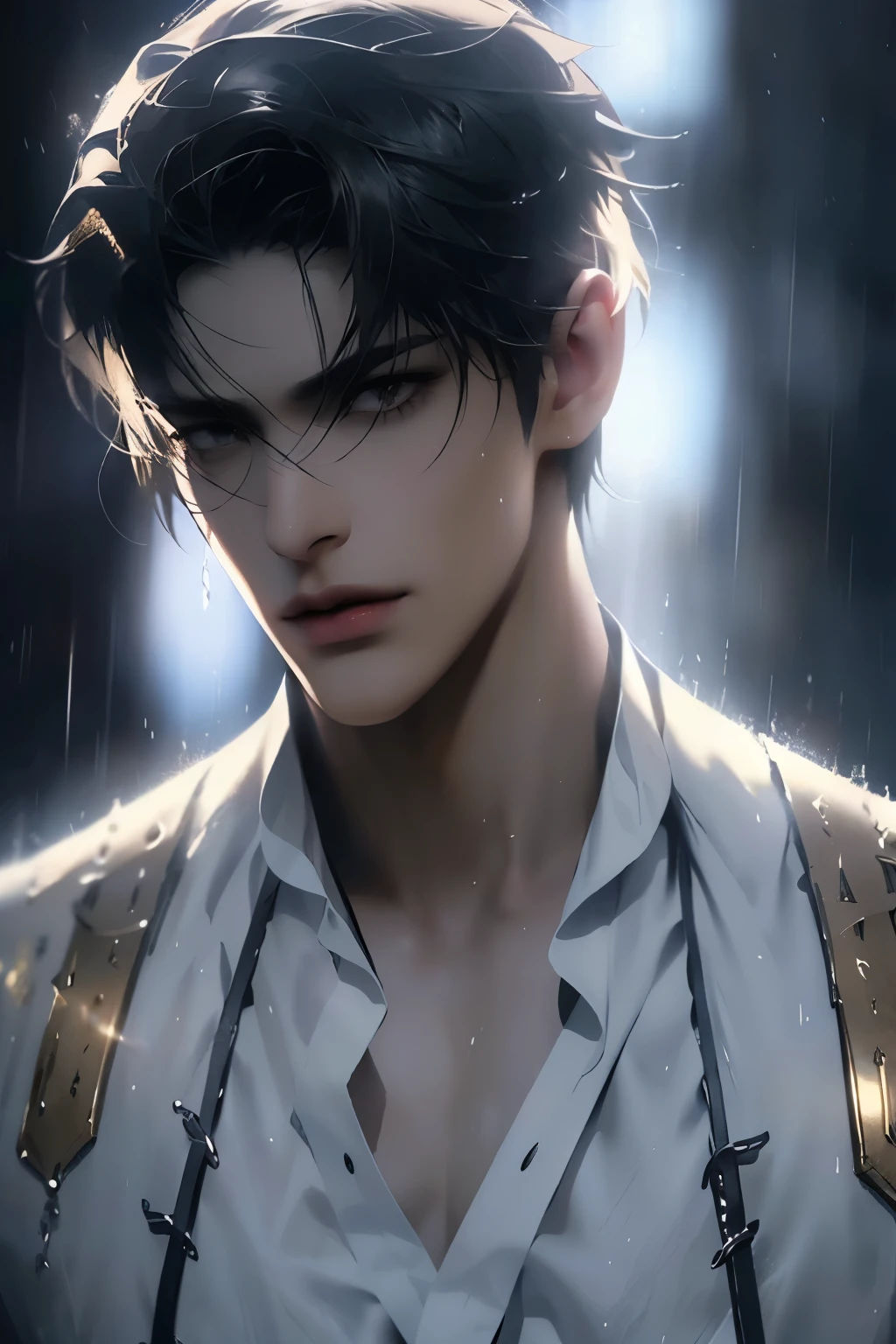 a handsome boy, 1 boy, beautiful detailed eyes, beautiful detailed lips, extremely detailed face and features, long eyelashes, detailed facial expression, beautiful skin, mesmerizing gaze, sharply defined jawline, striking facial features, elegant posture, finely crafted, intricate details, masterful lighting, warm golden tones, glowing, radiant, photo-realistic, hyperrealistic, 8k, high quality, best, fine light, detailed fabric texture, cinematic atmosphere, dramatic lighting, cinematic pose