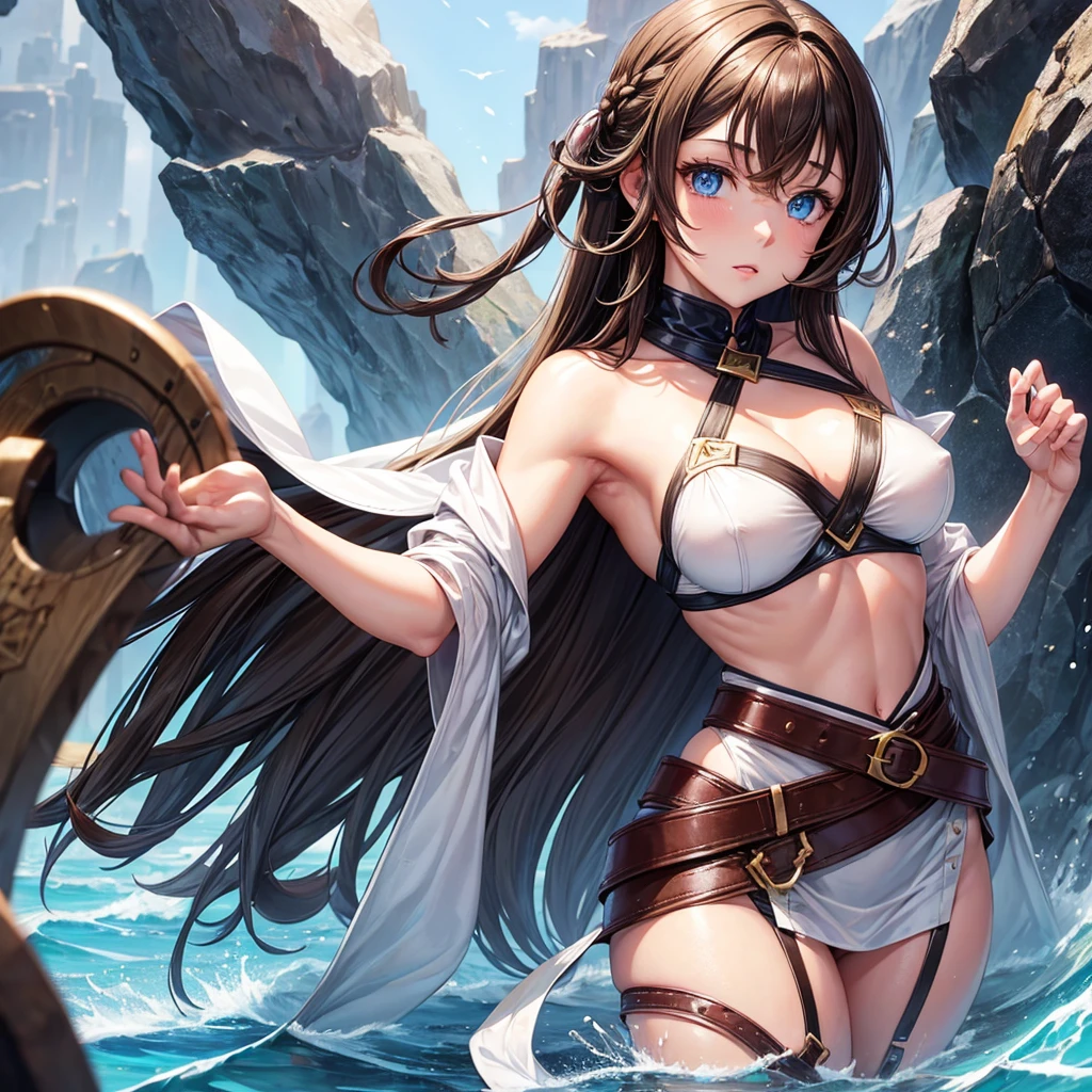 Girl with blue eyes, straight brown hair with a strand covering part of her left eye - Height: 165 cm - Weight: 51 kg - breasts : 89 cm - Belt: 56 cm - Hip: 83 cm Naked
