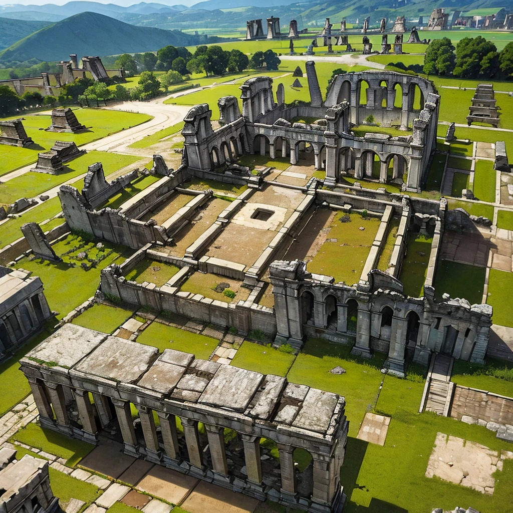 ((((No humans))))、Highest quality, Best Quality,((((Ancient Ruins Square、rock))))
