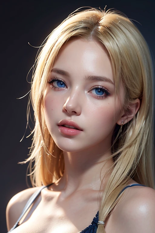 portrait, Practical, blue eyes, Blonde hair, Large Breasts, 4K resolution, High quality CG, Beautiful CG, Soft Light,