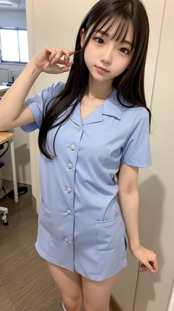 、nurse、Nurse uniform、Very small breasts、Very flat chest、slender、、