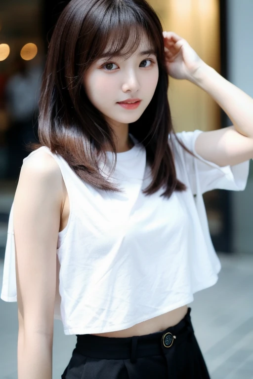 Beautiful Korean fashion model　With bangs