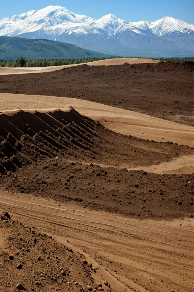 Soil strata of temperate soil