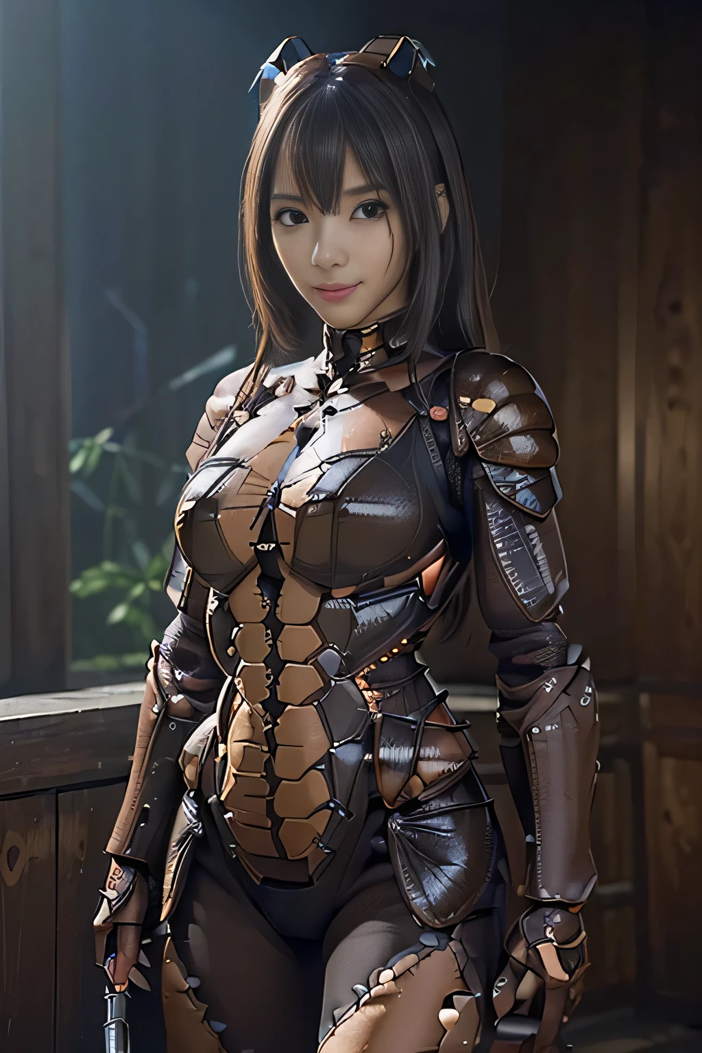 (high resolution,masterpiece,best quality,extremely detailed CG, anime, official art:1.4), realistic, photo, amazing fine details, all intricate, gloss and shiny,awesome many layers, 8k wall paper, 3d, sketch, kawaii, illustration,( solo:1.4), perfect female proportion,villainess, (fusion of dark brown cockroach and lady:1.4), (brown cockroach form lady:1.2), (brown cockroach lady:1.2), (fusion:1.2), (solo:1.4), (evil smile:1.2), muscular, abs, (cockroach brown exoskeleton bio insect suit:1.4), (cockroach brown exoskeleton bio insect armor:1.2), (brown transparency cockroach wing:1.4), (brown cockroach antennae:1.3),