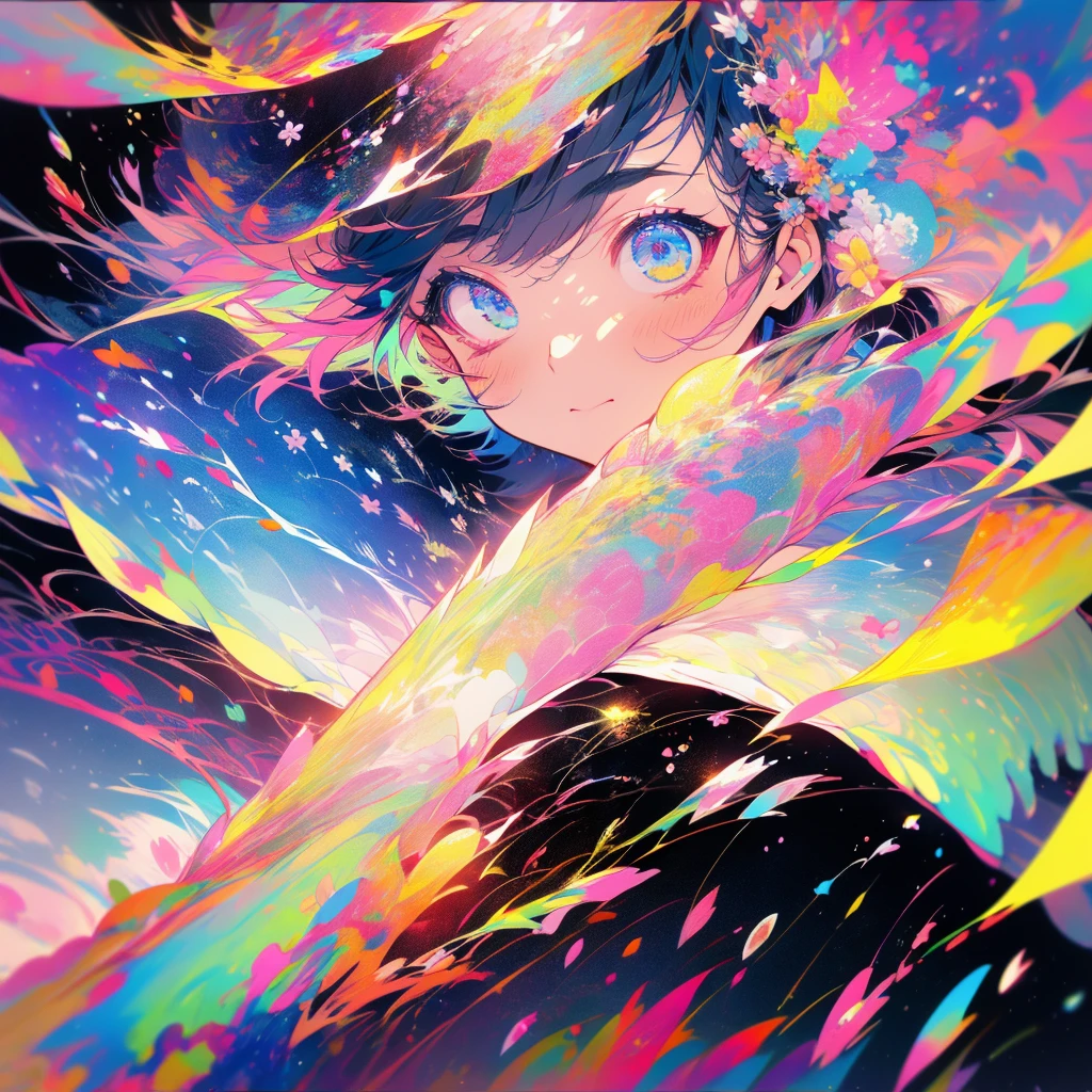 (Beautiful and aesthetic:1.2)、(1 Girl:1.3)、(Colorful hair in black and pink:1.2)、White and pinkのカラフルなドレスを着ている、Cosmoiracle、God Bless、A mysterious, soft wind blows across the autumn sky、Cosmosのflower々began to shake all at once.。White and pink、そして淡い紫のflower弁が風に乗って踊る中、flower嫁は静かに歩みを進めていた。Her pure white wedding dress、まるで一面のCosmos畑と溶け合うように、It accentuated its beauty。
flowerびらが舞い散る中、彼女の髪には小さなCosmosのflower冠が輝いていた。It's as if the goddess of autumn has descended、The appearance is fantastic、It stole the hearts of all who saw it.。Every time she walks、Cosmosのflower々whispered to her、It was as if they were playing a song of blessing.。
In a quiet garden、Cosmosのflower畑はまるで無限の愛を象徴するかのように広がっていた。Her every step、flower々with輝きを増し、Every moment around her seems to last forever.、A calm and beautiful time passed.。
秋の陽射しが優しくflower嫁の姿を包み込み、彼女はまさにCosmosの女王のように、She captivated everyone with her beauty and elegance.。The moment filled with love and harmony、Cosmosのflower々with、Her eternal happiness was assured.。