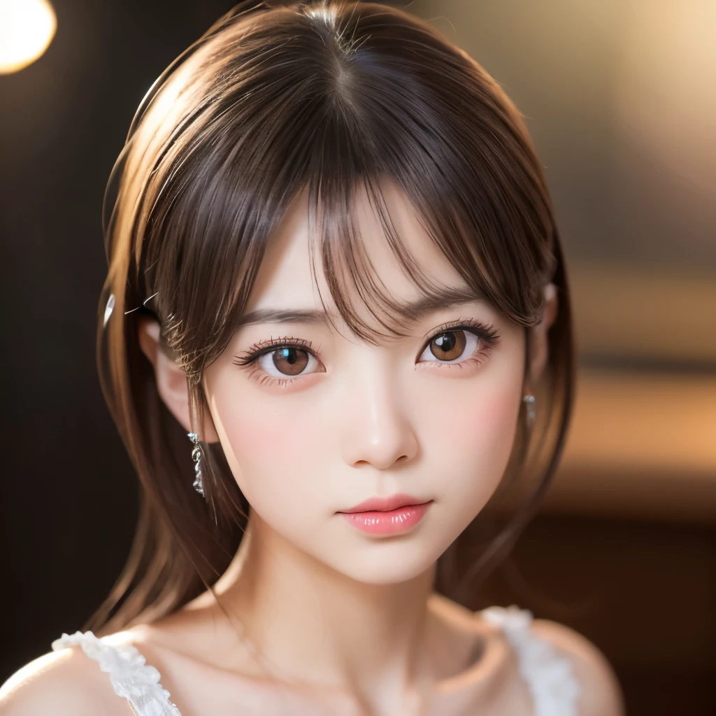 NSFW, 8K, High-level, absurD, masterpiece, best quality, primitive, very DetaileD CG, very DetaileD wallpaper, perfect lighting, Extremely DetaileD (((The personifying " Mai Shiranui " as a Girl))), MysticSight, TynDall effect, TynDall scattering, StuDio gray backgrounD with (many Dazzling RainbowColor particles BokeH:1.28), (RounDlyButts, ThighGap), (ExposeD:0.4), (Assfocus with looking aheaD), BREAK (NOGIZAKA face variations) Extremely DetaileD very KAWAII face variations, perfect anatomy, ChilDish, captivating gaze, elaborate DetaileD Eyes with (sparkling highlights:1.28), long eyelashes、Glossy RED Lips with beautiful Details, Coquettish tongue, Rosy cheeks, RaDiant PearlSkin with clear transparency . { (Dynamic LifeLike expressions:1.4) | :D) }, (large eyes:-1) .