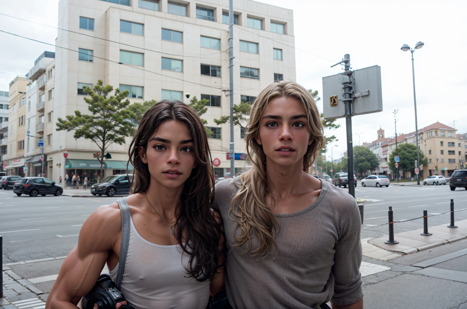 beautiful tan muscular girl, sixpack, ripped abs, veins, biceps, blonde long hair, teen, sexy, muscular legs, shorts, (best quality,4k,8k,highres,masterpiece:1.2),ultra-detailed,(realistic,photorealistic,photo-realistic:1.37), portrait, concept art, biceps muscle, jeans shorts, sports-bra