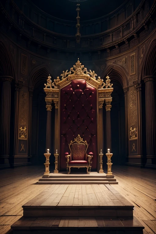 Old palace, throne, gorgeous, empty, glittering, lonely space