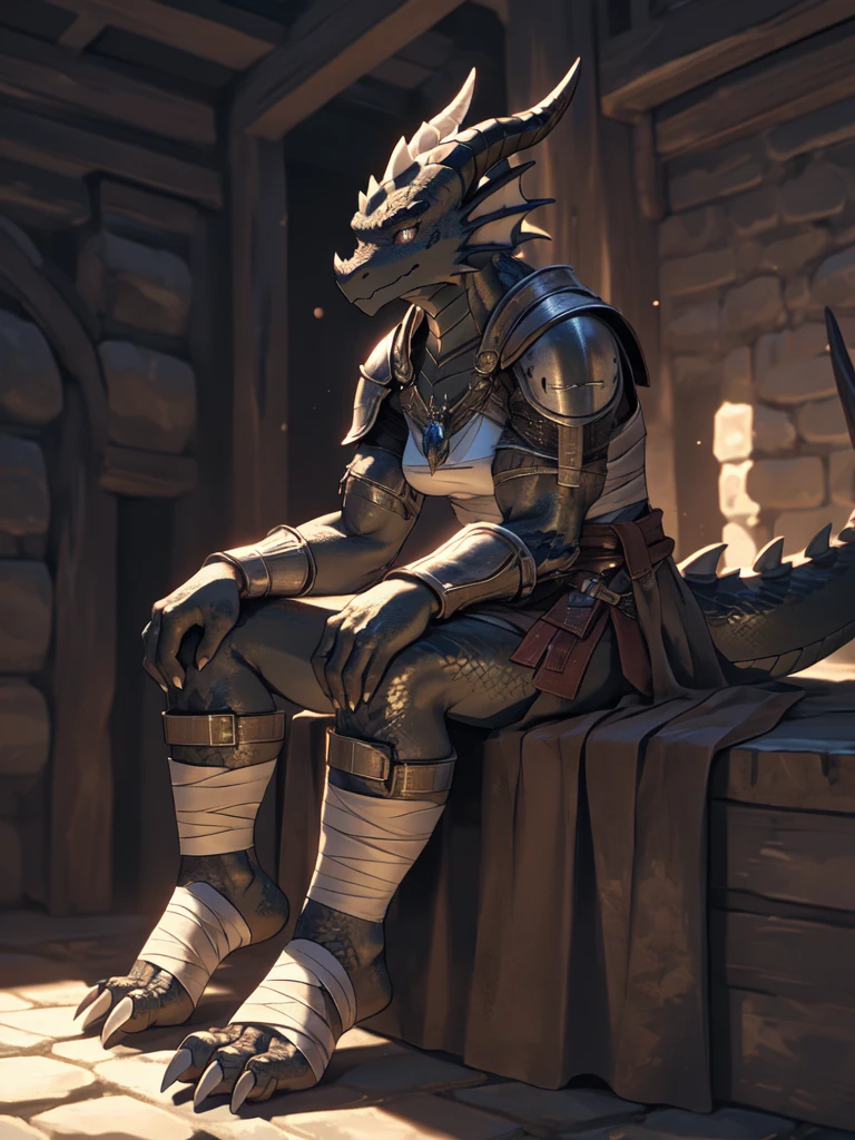 Couple of Sexy young anthro reptile scalie dragon male mercenary medieval soliders, they have gay anal sex, dick in asholle, dick, dick erection, cumshoot cum, slim slim muscular, anthro handsome gay shorter muzzle, handsome gay model male apperance, sword scars, worn out leather skimpy armament, low on hips heavy leather belt, old very worn out skimpy dirty linen material jockstrap, old yellow dirty worn out stains on white sawn jockstrap, very visible "x" brown seam pattern on the jockstrap, studded skimpy armlets breastplate armor, skimpy breastplate, leather bondages, fingerless leather gloves, smelly unwashed husk, dirty body look, desert battlefield, standing in sexy fighting position, close view of full character