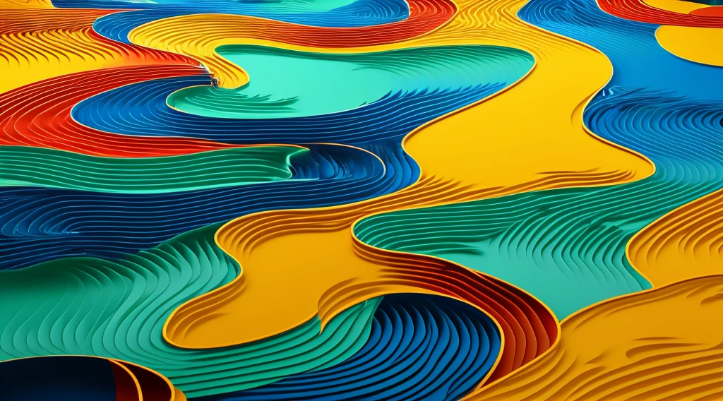 japanese style 3d abstract background that encompases a wide spectrum of scenes and settings