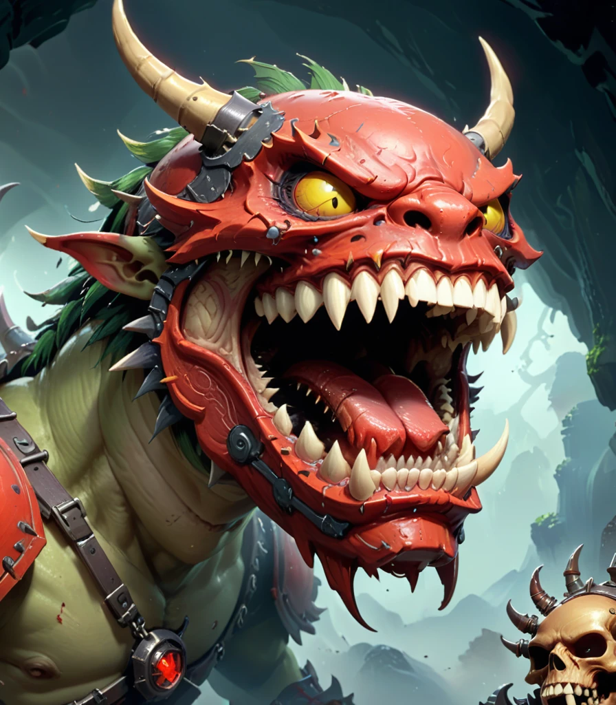 有一张Big mouth和一条大红舌头, Rich details at the back of the mouth, Detailed mouth, Worm mouth, Big mouth,There are teeth, Biomechanical opening of the mouth during chewing, Dragon's mouth, Artifact dota2, Big mouth, Fierce Mask, Pudge from dota 2, Big metal chin, Bug round mouth, Spiked war machine skull, Polycount contest winner
