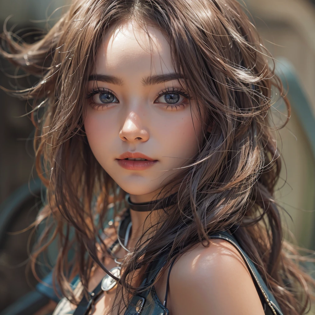 Riding a Harley Motorcycle、Running in the desert、Hair flow、 ((Highest quality、masterpiece、8K、Best image quality、Ultra-high resolution、Award-winning works)、(Woman close up'face:1.35)、(裸faceのクローズアップ:1.3)、(Accurate anatomy:1.1)、(Look at me and smile:1.1)、Shining fair skin with Ultra-high resolution、最も詳細なface、Ultra-high resolution detailed face、Ultra-high resolutionの髪の毛、(Ultra-high resolutionの煌めく瞳:1.1)、細部まで描かれた美しいface、(Blurred Background:1.1)、
