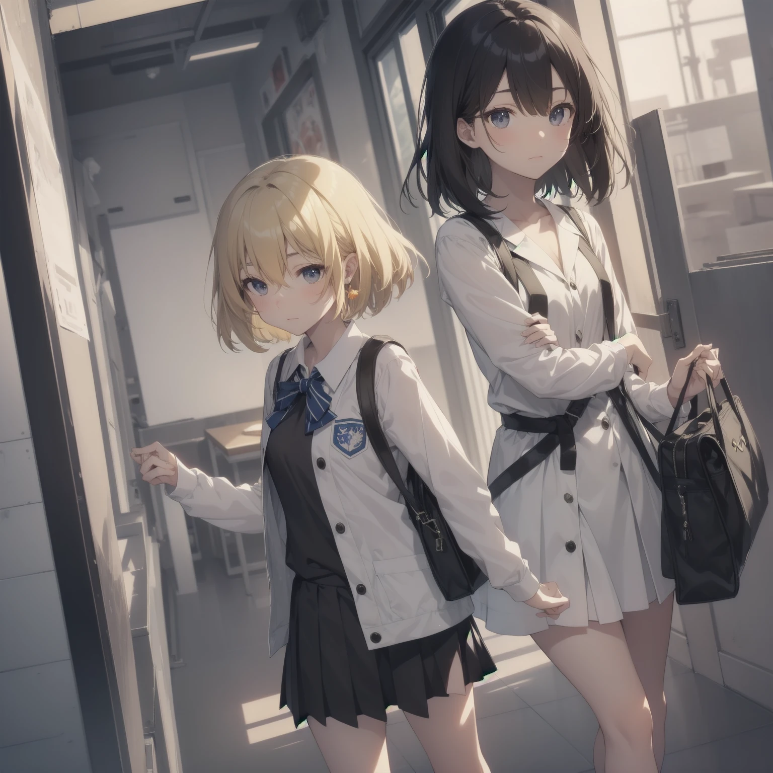 ultra-absurdres-Top quality by Artist God, Super detailed, High resolution, Anime Moe Art Style, Best Anime 8K Konachan Wallpaper, pixiv Contest Winner, Pool:2810, Perfect Anatomy,break, One girl, (Please draw a girl walking sleepily to School alone. )break,(alone,Little Woman, 13 years old:1.3),Complete limbs, Full Finger,a junior high School student, (Very short hair), Shortcuts, Flat Chest, , Small Ass, Small black eyes, Beautiful attention to detail, Well-proportioned iris and pupil, Expressive eyes, High resolutionの詳細な髪, Soft look, School_uniform, Sailor collar, Your Serah, bow, Pleated skirt,(Detailed lighting), (Detailed Background), School zone. break,Highly detailed skin, Best cinematic lighting powered by famous Artist, 8K,Beauty Illustration,Photoshop_(Moderate),so beautiful,break,((Artist:Carnelian )), Artist:Who is Akinashi? ,Artist:Parents Ashido ,Artist:kantoku ,
