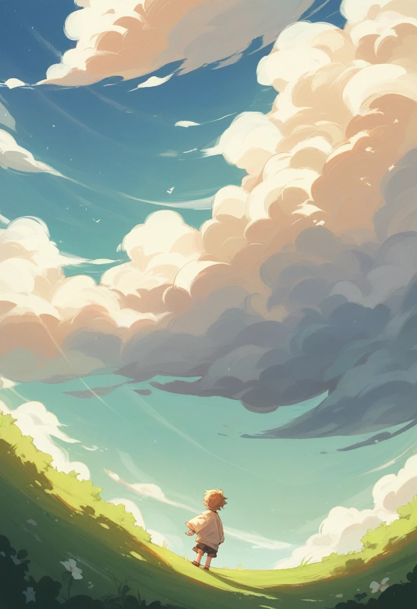 雨后open的山野,Sunlight shines through the clouds。 Vision Fresh、peaceful、open、Sunlight Dappled、Clouds and mist