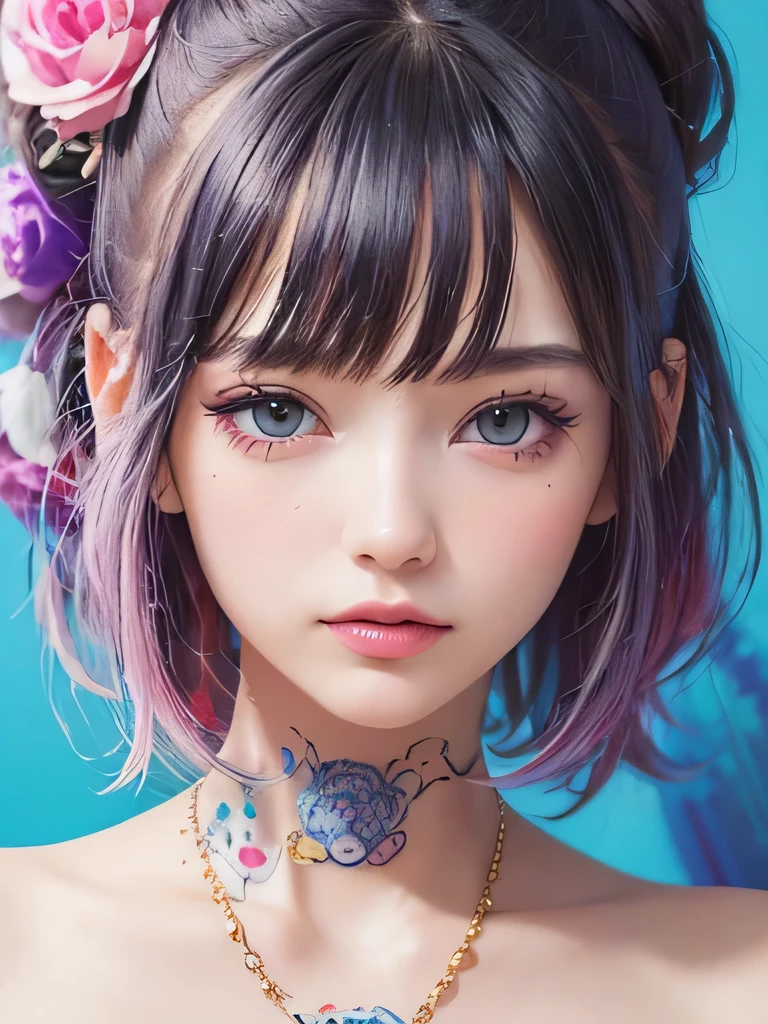 Nice style、(((Stylish fashion))), 8K quality、Intense watercolor, Detailed watercolor art, Watercolor splash, surreal, Avant-garde pop art, Beautiful and expressive paintings, Beautiful artwork illustration, Very colorful tones, wonderful, Cool Beauty, Highest quality、Official Art, vector art, stylish design, (((The most beautiful girl))), (((Highest quality))), High resolution, ((detailed)), (((Doodle Art)), ((masterpiece)), ((Super detailed)),  (((stylish))),(((Funny Face)))