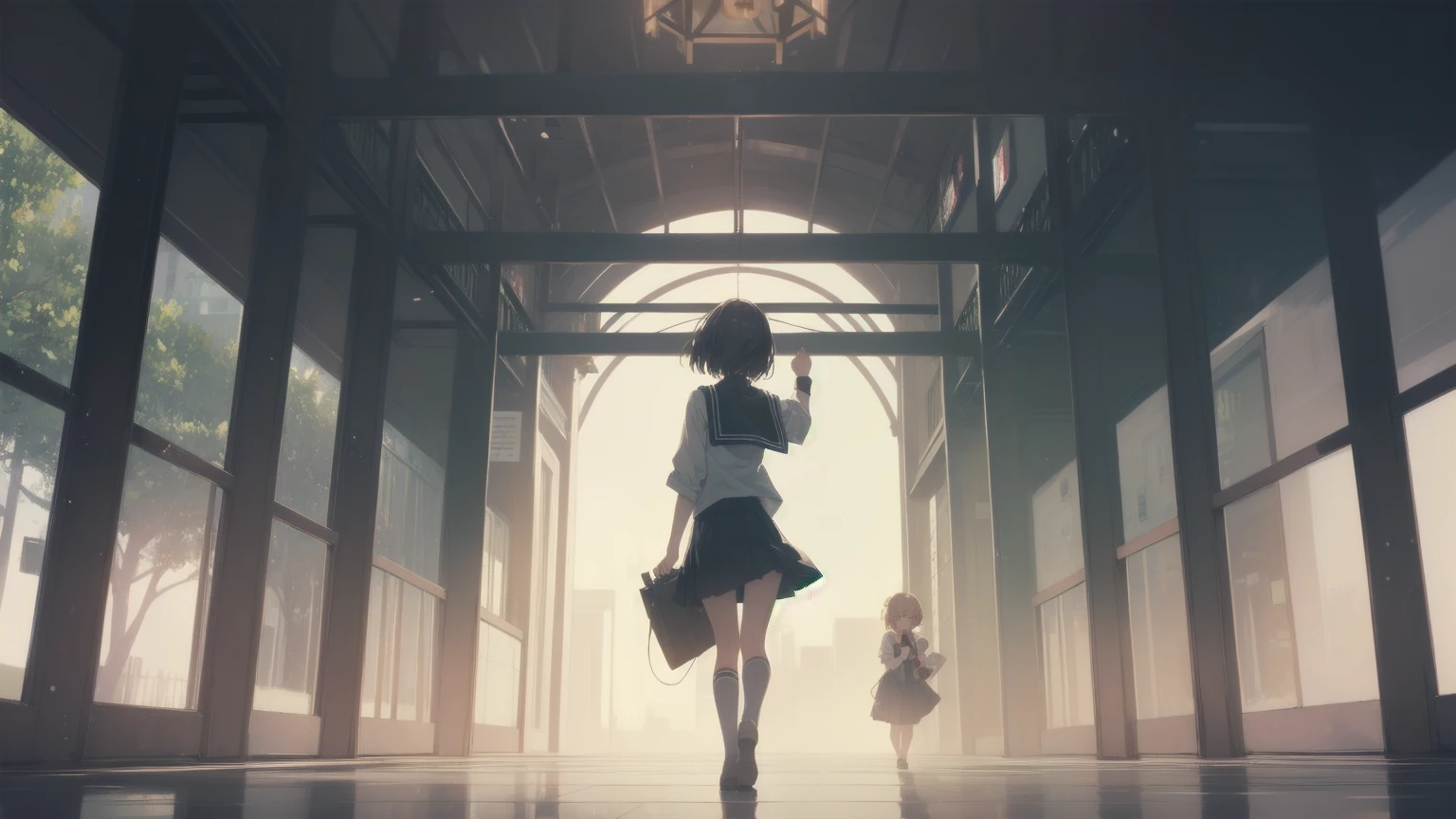 ultra-absurdres-Top quality by Artist God, Super detailed, High resolution, Anime Moe Art Style, Best Anime 8K Konachan Wallpaper, pixiv Contest Winner, Pool:2810, Perfect Anatomy,break, One girl, (Please draw a girl walking sleepily to School alone. )break,(alone,Little Woman, :1.3),Complete limbs, Full Finger,a junior high School student, (Very short hair), Shortcuts, Flat Chest, , Small Ass, Small black eyes, Beautiful attention to detail, Well-proportioned iris and pupil, Expressive eyes, High resolutionの詳細な髪, Soft look, School_uniform, Sailor collar, Your Serah, bow, Pleated skirt,(Detailed lighting), (Detailed Background), School zone. break,Highly detailed skin, Best cinematic lighting powered by famous Artist, 8K,Beauty Illustration,Photoshop_(Moderate),so beautiful,break,((Artist:Carnelian )), Artist:Who is Akinashi? ,Artist:Parents Ashido ,Artist:kantoku ,
