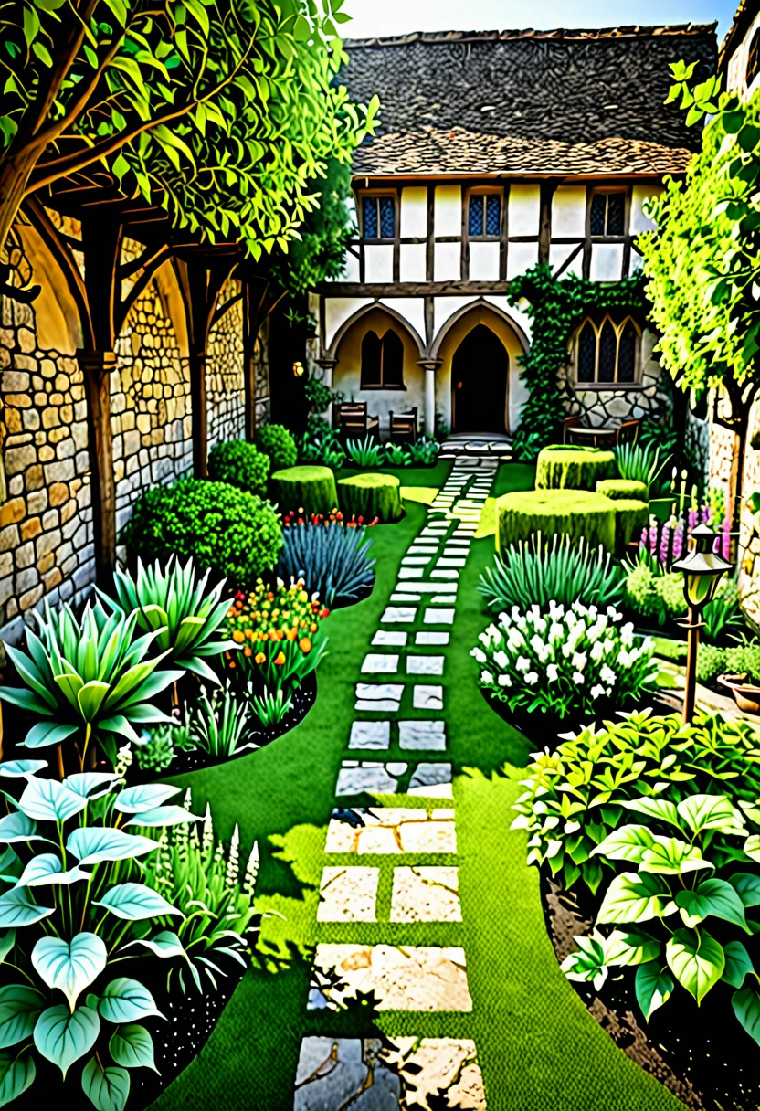 a garden medieval