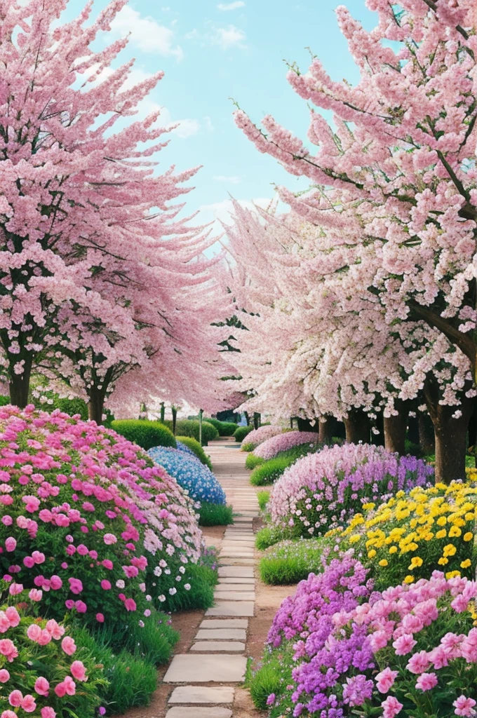 A background of flowers but as if I had drawn them