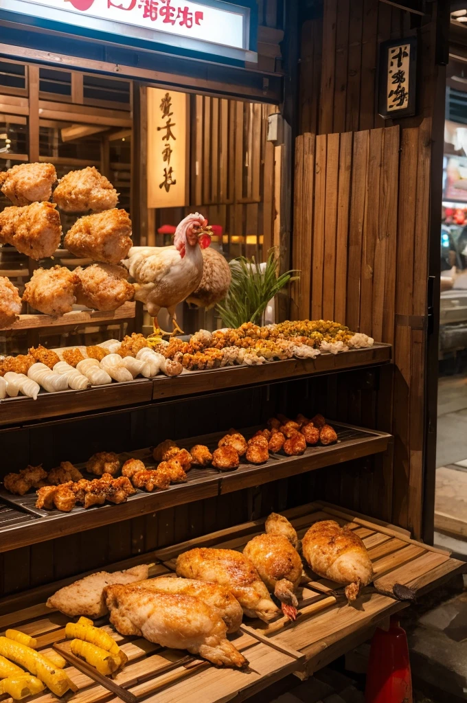 The chicken is salivating at the sight of yakitori.