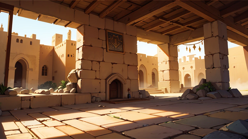 castelo interior, City of Jericho ,epic biblical representation, bright sunny