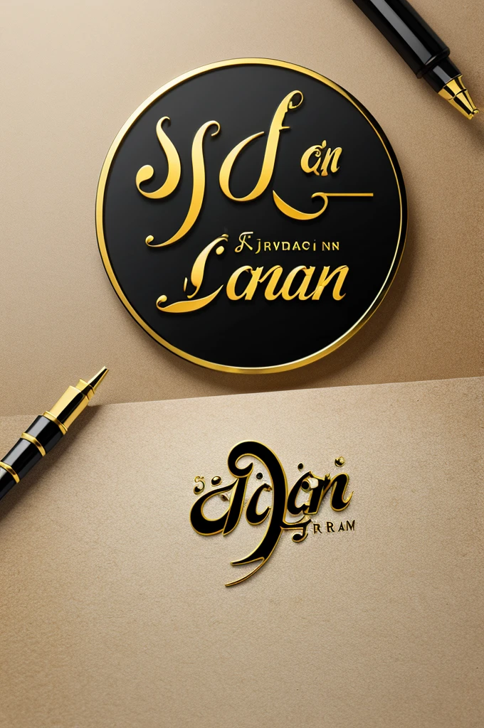 Create a logo for IRAMAN Jewellery Studio with stylized fonts