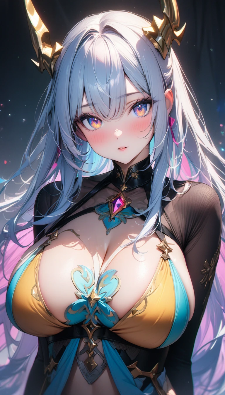 ((最high quality, 8K, masterpiece)), High resolution、(high quality: 1.5)、Very detailed、Detailed face、Bright colors、Natural light、Fine grain、Colorful eyes、Beautiful Face、非常にDetailed faceのテクスチャの女性,masterpiece, 最high quality, Detailed and beautiful eyes,最high quality、Best image quality、masterpiece、Mr.々Hairstyle,Big Breasts,girl,Just beautiful,Dragon Girl,Dragon Horn,Dragon's Tail,smile,Dragon Scale,masterpiece、最high quality,mature female,so beautiful、High resolution,(Rich:1.3),(noble:1.3),1 person,(Maid:1.3),clear,make,(nobleの館:1.3),(smile)、smile,(masterpiece:1.2)、(最high quality:1.2)、Latest Glossy Skin