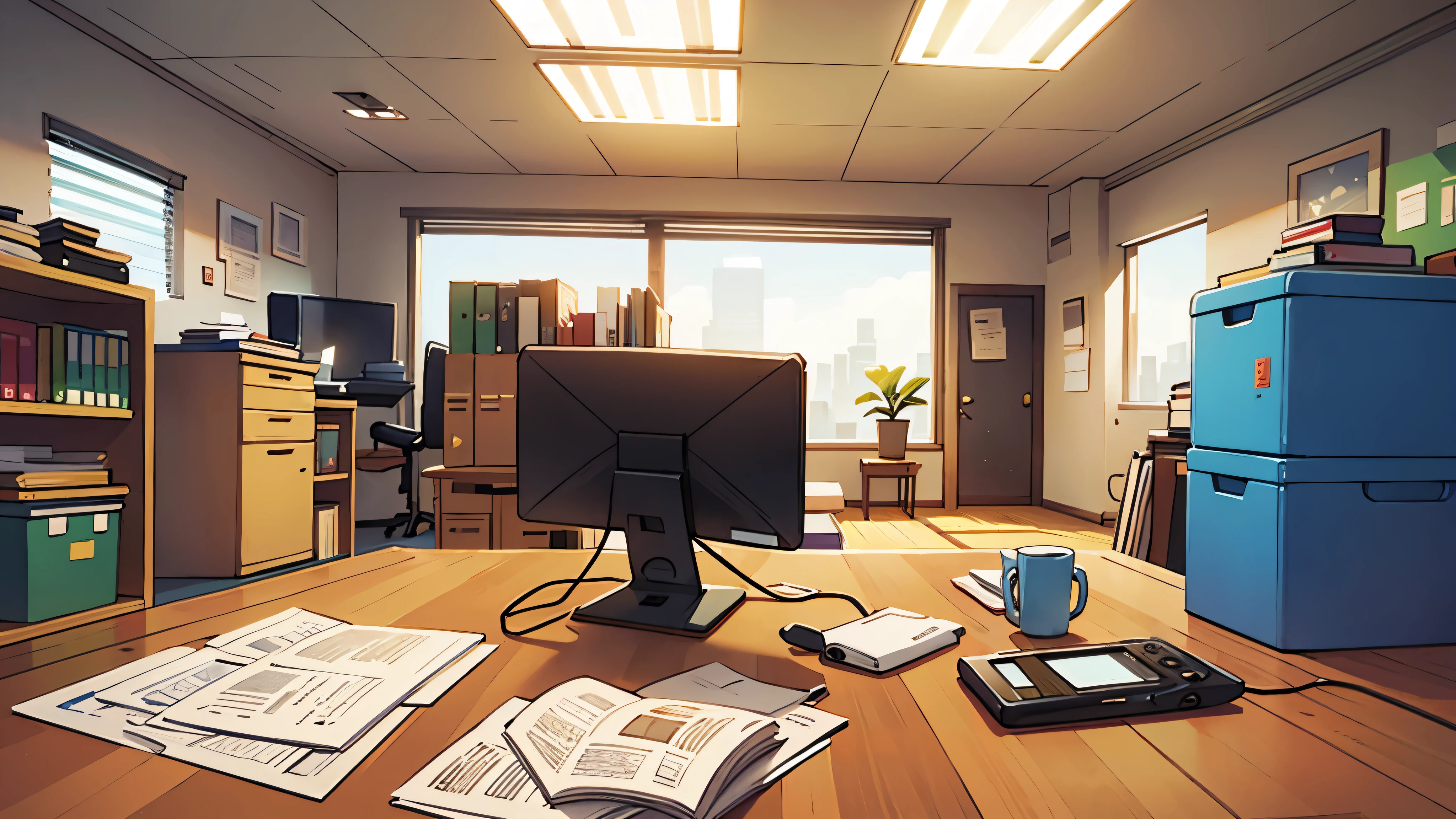there is an empty office, company
