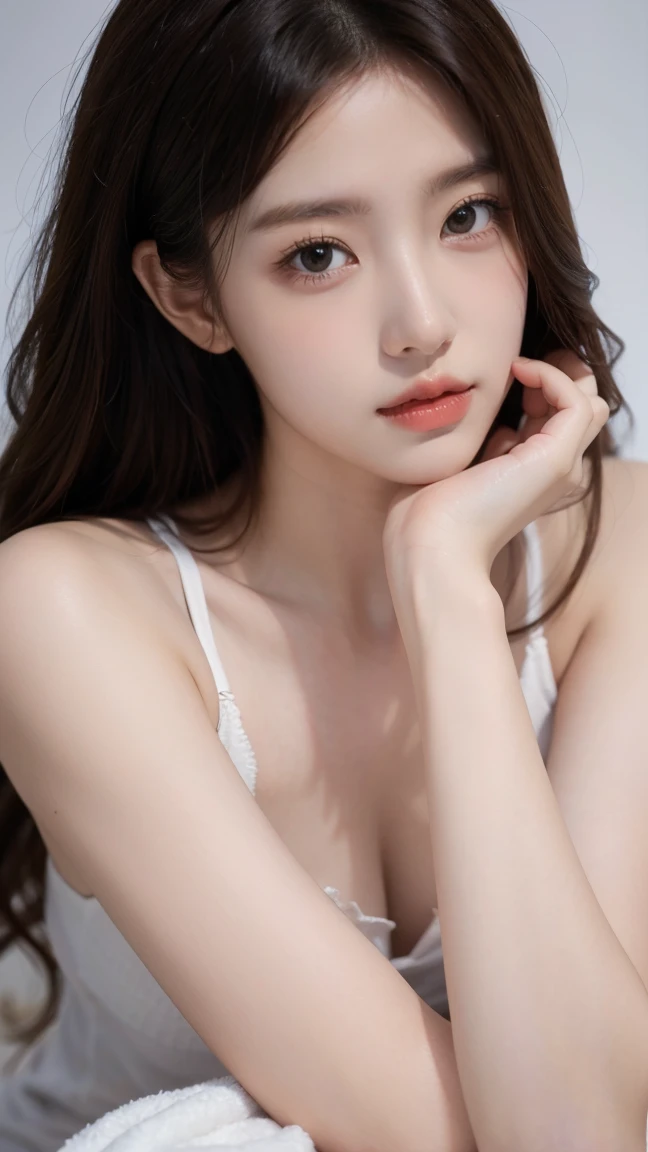 (masterpiece, best quality, photoPractical, high resolution, Professional photography, :1.4), close up, Clear focus, (1 stunning beauty), Perfect hands and fingers, Practical skin, Perfect body shape (Fashionable Hairstyle, Extremely fine hair), fashion photography,, ((Soft lighting, Very detailed, Practical, super Practical, realism, Practical detail))Let's take a look at this group of beautiful women's bold photography of plump big breasts, perfect flesh-colored high heels,This beautiful lady in front of me is so beautiful,She was probably an angel who accidentally fell into the mortal world.,She has a different aura from ordinary women. She is like a feather in the sky.,You really want to touch,But he could not bear to disturb her quiet