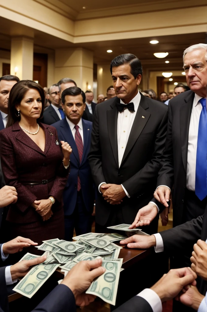 A rich person takes the money from the middle class and the middle class takes the money from the poor.