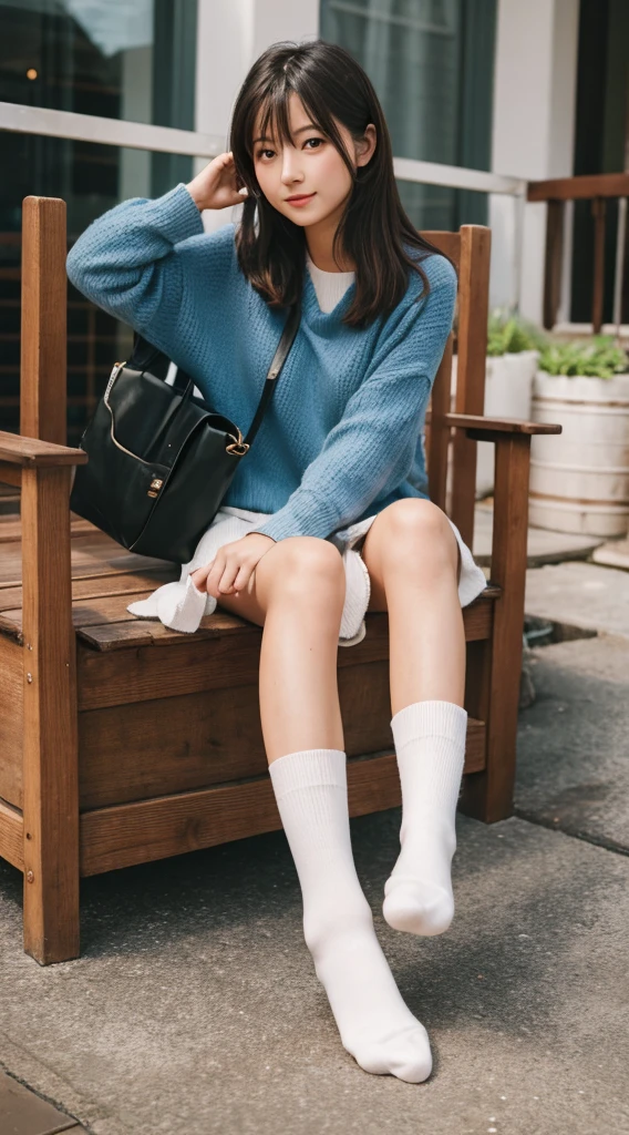 Woman in loose socks