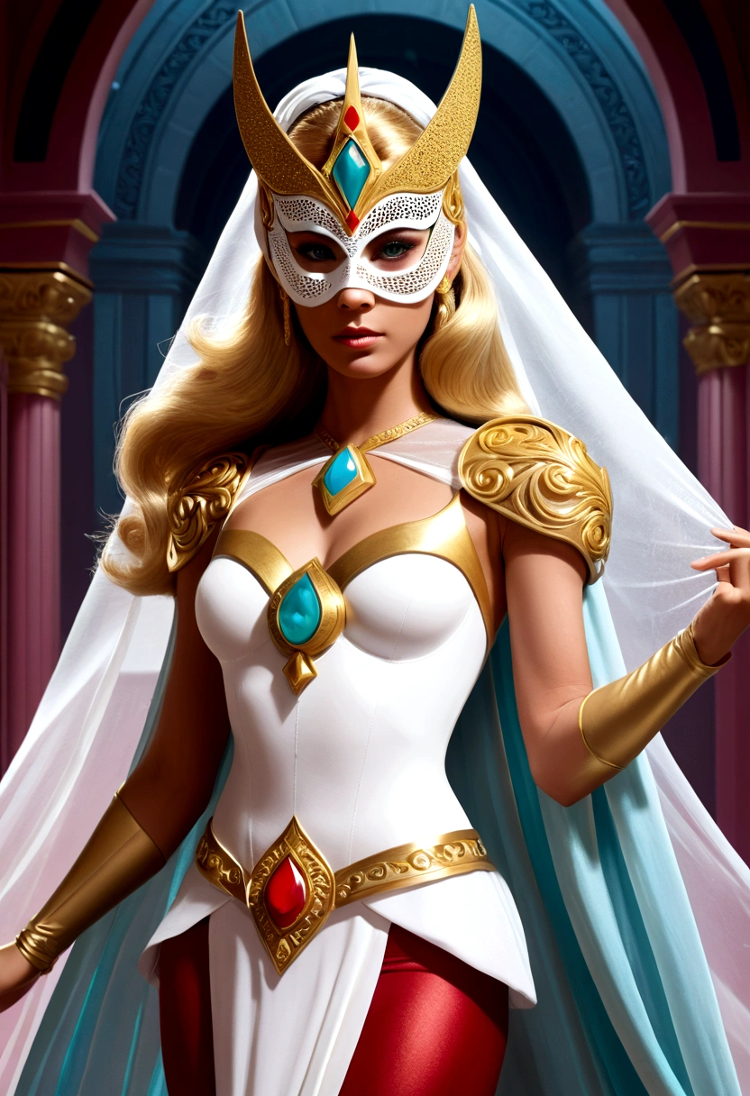 The Masked Man turns the extraordinary Princess She-Ra into the Veil Woman