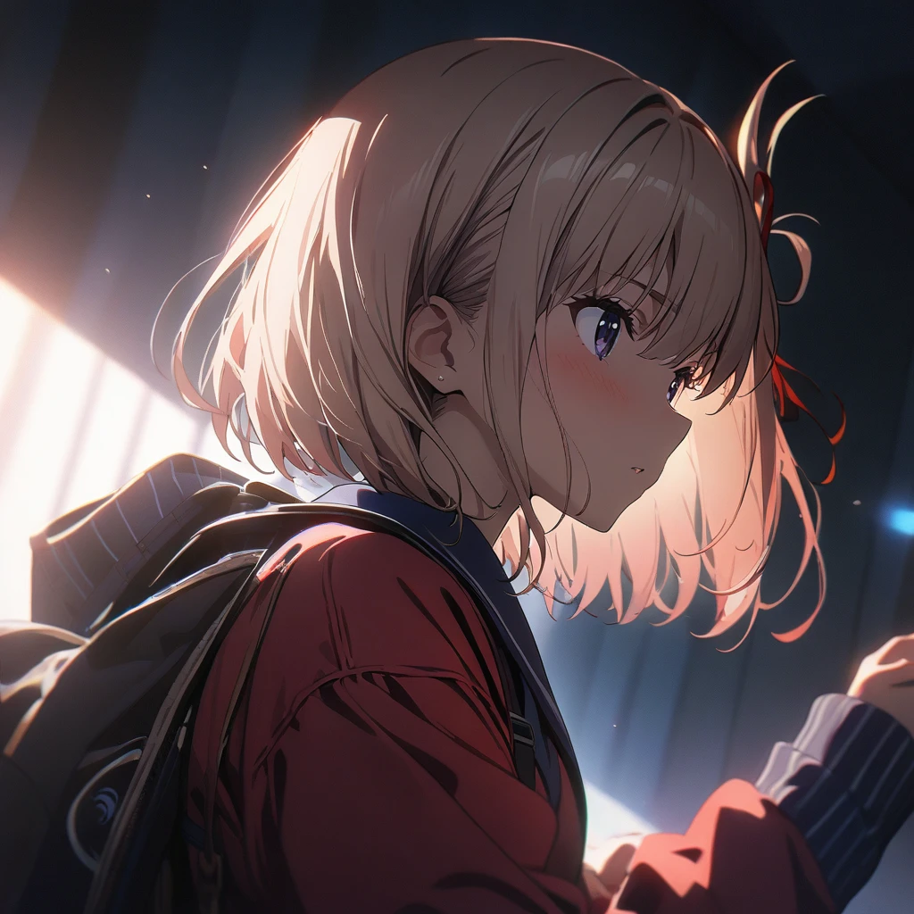 (2girls, 1 girl is inoue takina, 1 girl is nishikigi Chisato, ), (cinematic lighting), (masterpiece, best quality, ultra detailed),