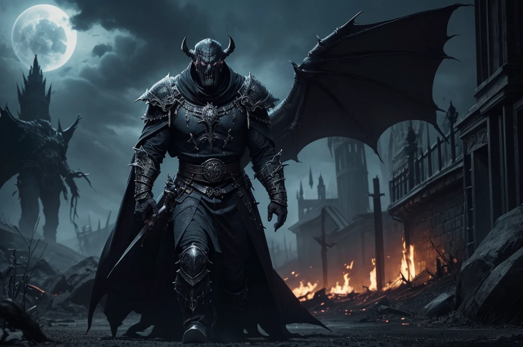 (Высокодетализированные обои 8k), medium photo of a frightened necromancer, difficult, high detail, Dramatic, Time, when evil spreads, chained monster, monster, who roars and threatens, Fight for supremacy, reign of darkness, rules of deep darkness、in the world, where the shine of light is forgotten、Place, where power is the only ruler, A land Place, where life and death intertwine, scary animals, Bloodthirsty monsters reign of darkness, World, which is ruled only by force, Place, where life and death intertwine, A place where there are scary animals, Bloodthirsty Monster, ghost from the land of the dead, Giants, Evil Wizard, and there are a lot of men here, justice and order are illusions, Place, where wars between different races go on forever., where is the dark lord, Regulations, And only the Dominion can rule..