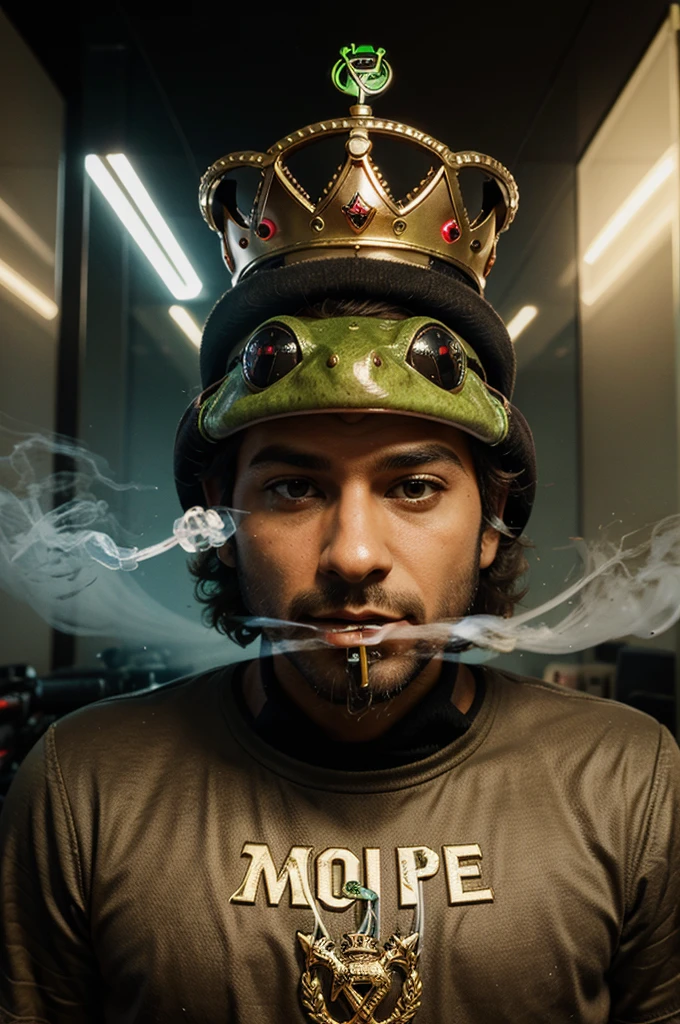 
Logo 3D image with the words "MTL style PURWODADI" and a frog crowned image surrounded by vape devices behind
